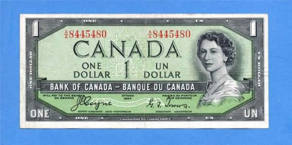 1954-$1.00-Devil's-Face-Note.